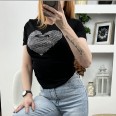 Тениска Стъклено Сърце Черно