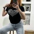 Тениска Стъклено Сърце Черно