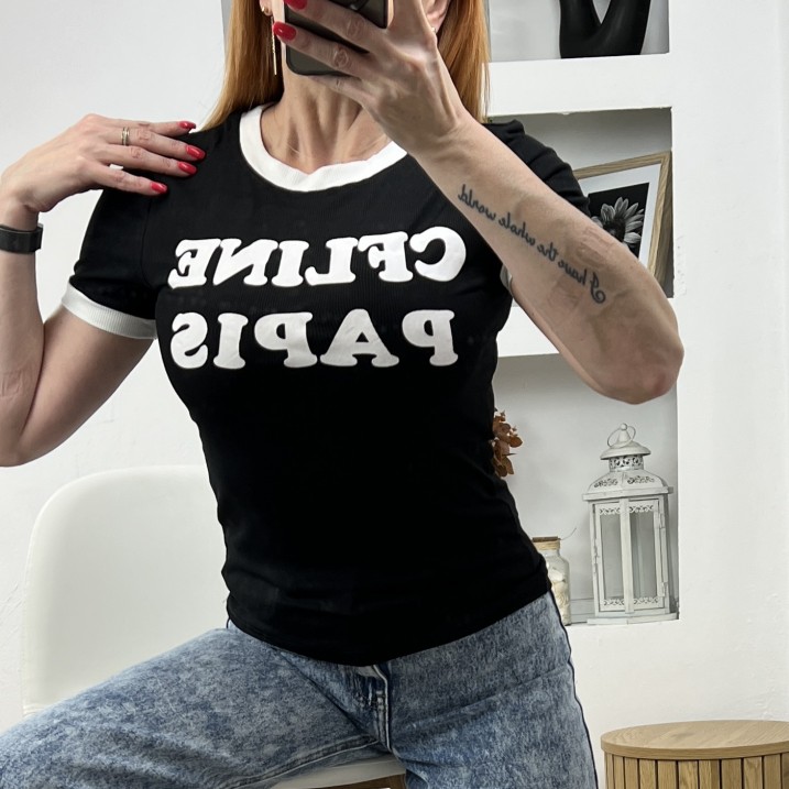 Тениска CELINE Черно