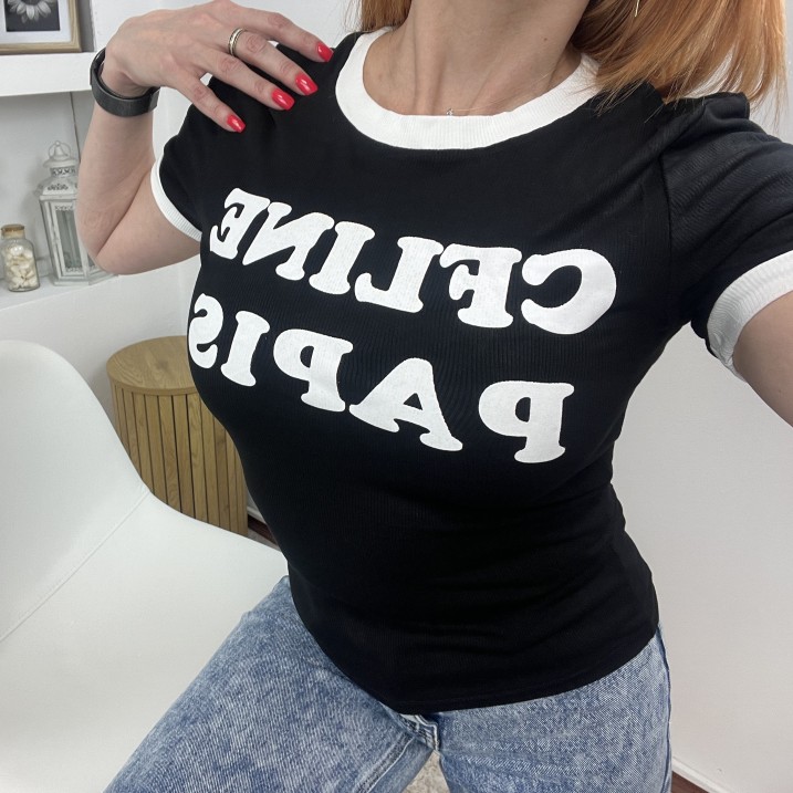 Тениска CELINE Черно
