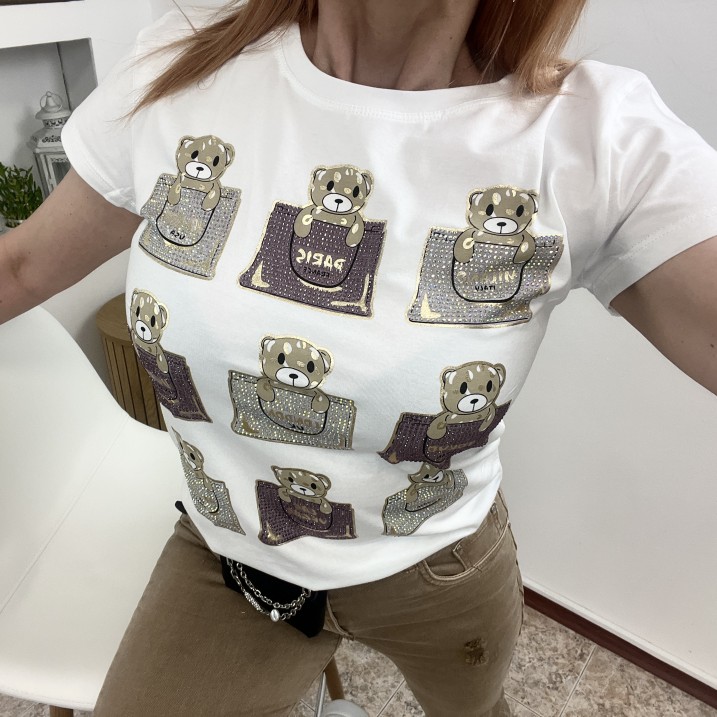 Тениска Мече Лукс Лилаво