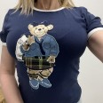 Тениска Мече Мода Тъмно Синьо
