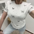 Тениска Нежни Камъни и Пеперуди Бяло