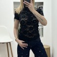 Тениска Дантела Черно