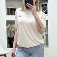 Блузка Черешки Камъни Бежово