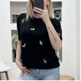 Блузка Кученца Бродерия Черно