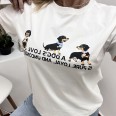 Тениска Кученца с Перли Бяло