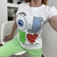 Тениска LOVE Цветно 