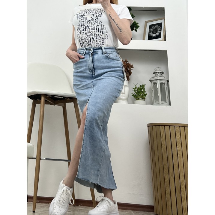 Пола Denim Дълга