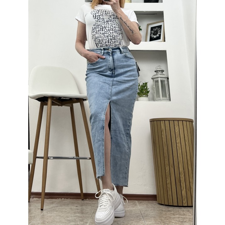 Пола Denim Дълга