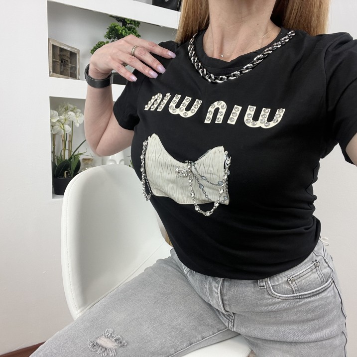 Тениска MIU Лукс Черно