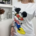 Тениска Мики с Камъни Очила Бяла