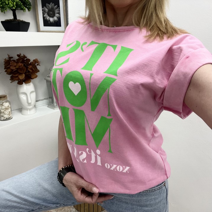 Тениска XoXo Розово