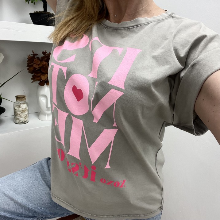 Тениска XoXo Сиво