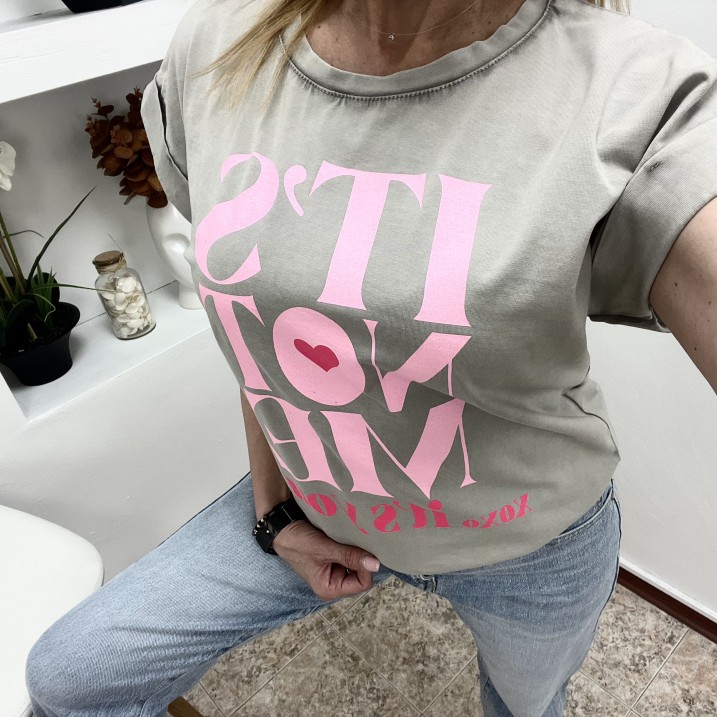 Тениска XoXo Сиво