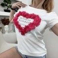 Тениска Сърце 3D  Fashion Бяла