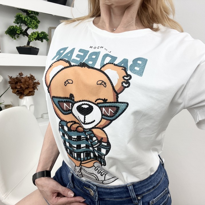 Тениска Bad Bear Бяла 