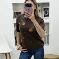 Блуза Бродирани Ягодки Кафе