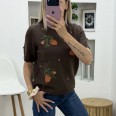 Блуза Бродирани Ягодки Кафе
