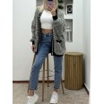 Жилетка Ангора  Перли и Блясък Черно/Злато