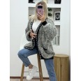 Жилетка Ангора  Перли и Блясък Черно/Злато