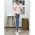 Жилетка Кашмир Качулка и Косъм Розово