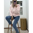 Жилетка Кашмир Качулка и Косъм Розово