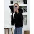 Жилетка Кашмир Качулка и Косъм Черно
