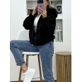 Жилетка Кашмир Качулка и Косъм Черно