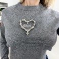 Блуза Сърце Камъни Сиво