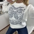 Блуза Пухкава с Бродерия Бяла