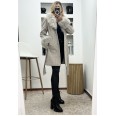 Кашмирено Палто Стил Бежово