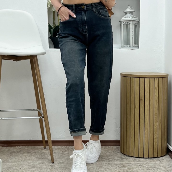 Дънки Сърце MOM FIT