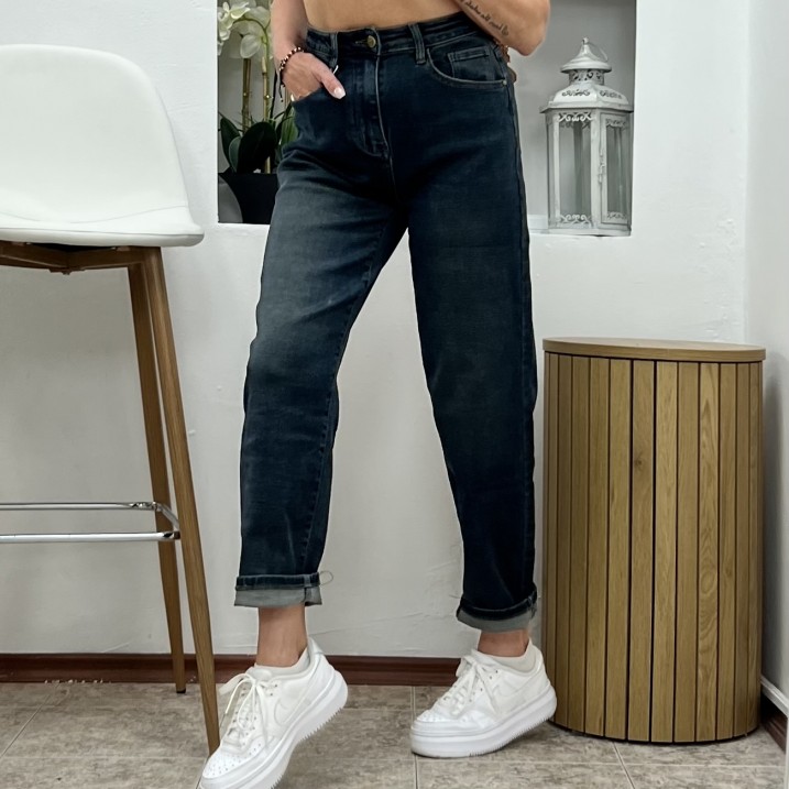 Дънки Сърце MOM FIT