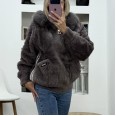 Жилетка Кашмир Лукс Релеф Кант Сиво
