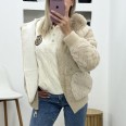 Жилетка Кашмир Лукс Релеф Кант Бежово