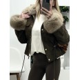 Яке LUX  Велур Връзка Кафе