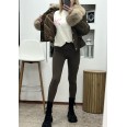 Яке LUX  Велур Връзка Кафе